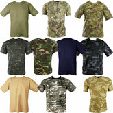 Kombat UK Mens Tactical Army Military Plain Camouflage Crew Neck T Shirt